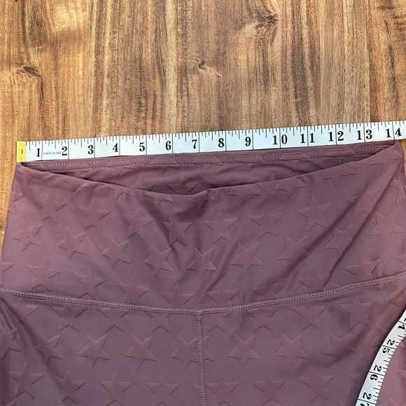 Mono B women’s large leggings high heels waist star pink purple athletic crop - Picture 5 of 8